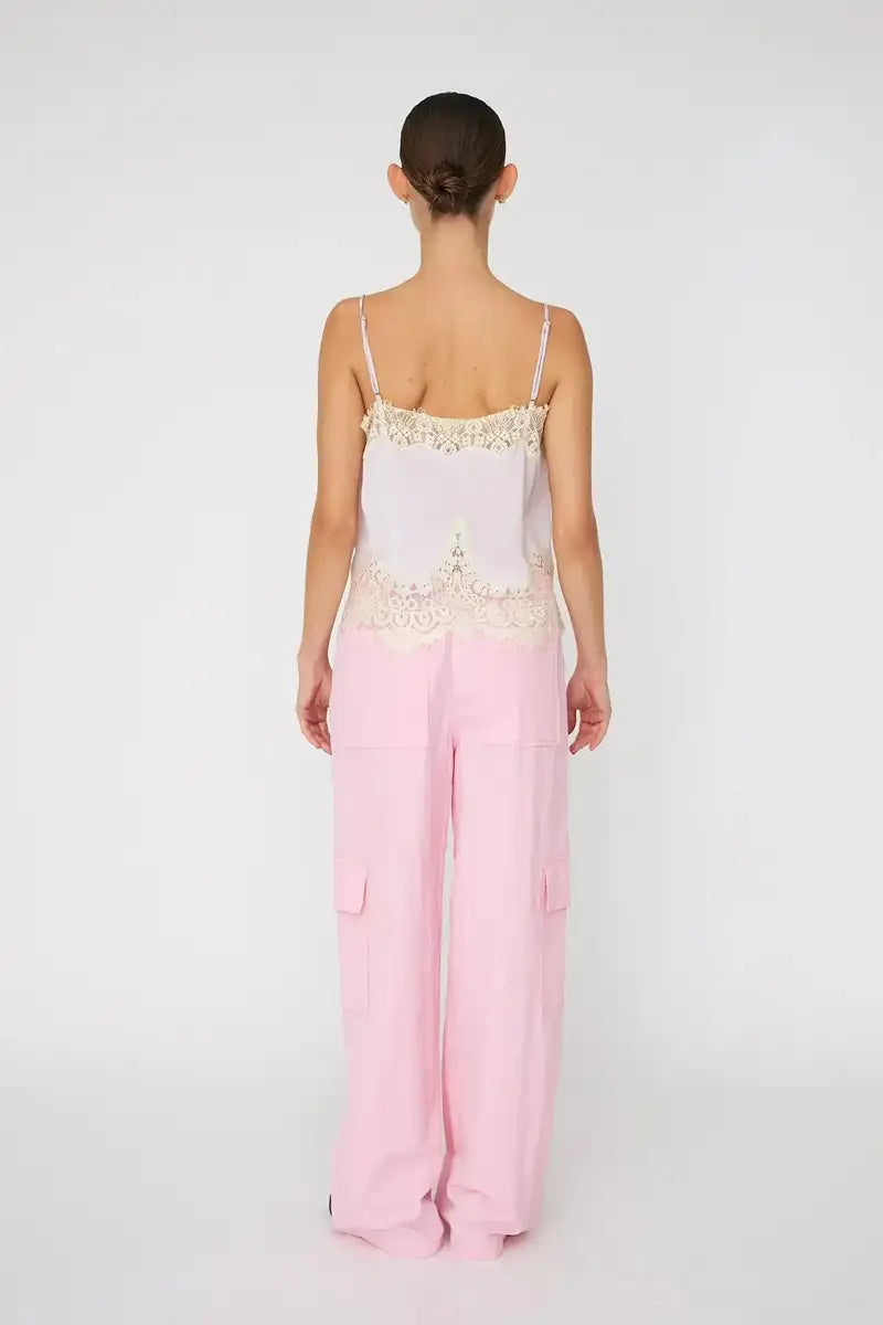 Stella Nova Light Purple Delicate Lace Top - The Mercantile London