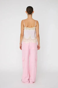 Stella Nova Light Purple Delicate Lace Top - The Mercantile London