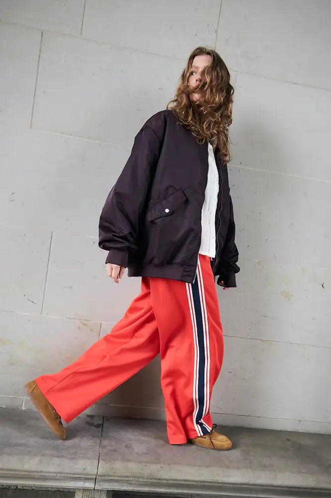 Lolly's Laundry Lila Bordeaux Bomber Jacket
