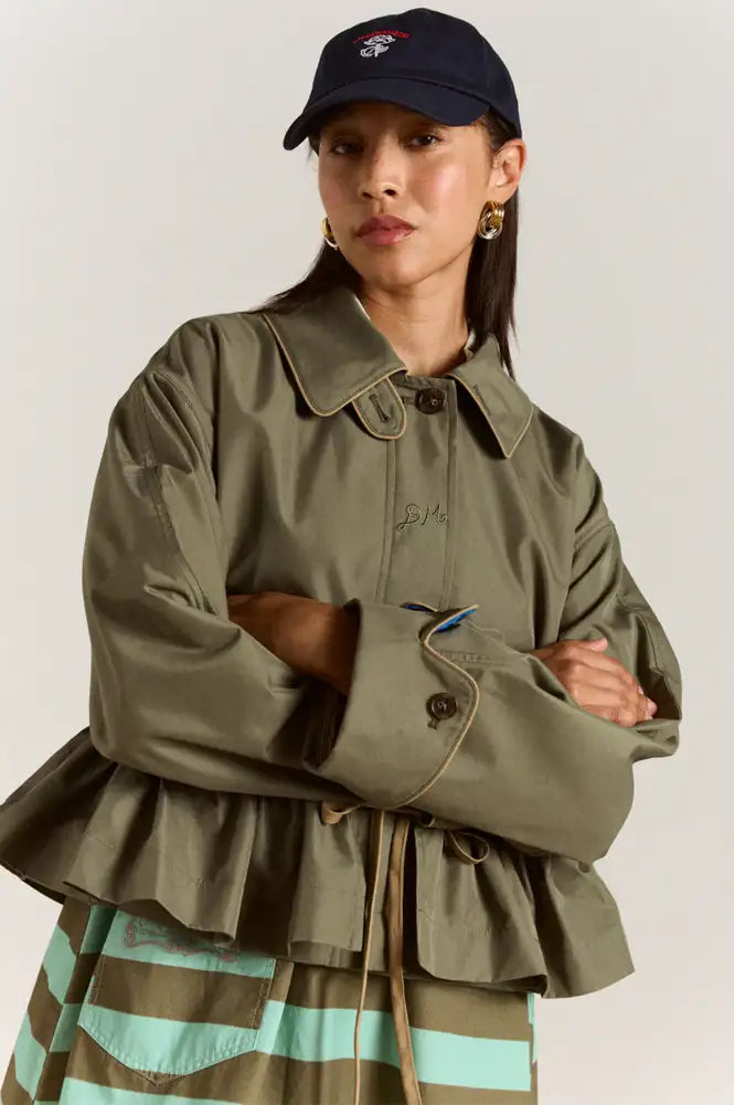 Damson Madder Myrtle Sage Trench Coat - The Mercantile London