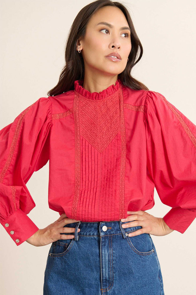 Garance Bella Cherry Red Blouse