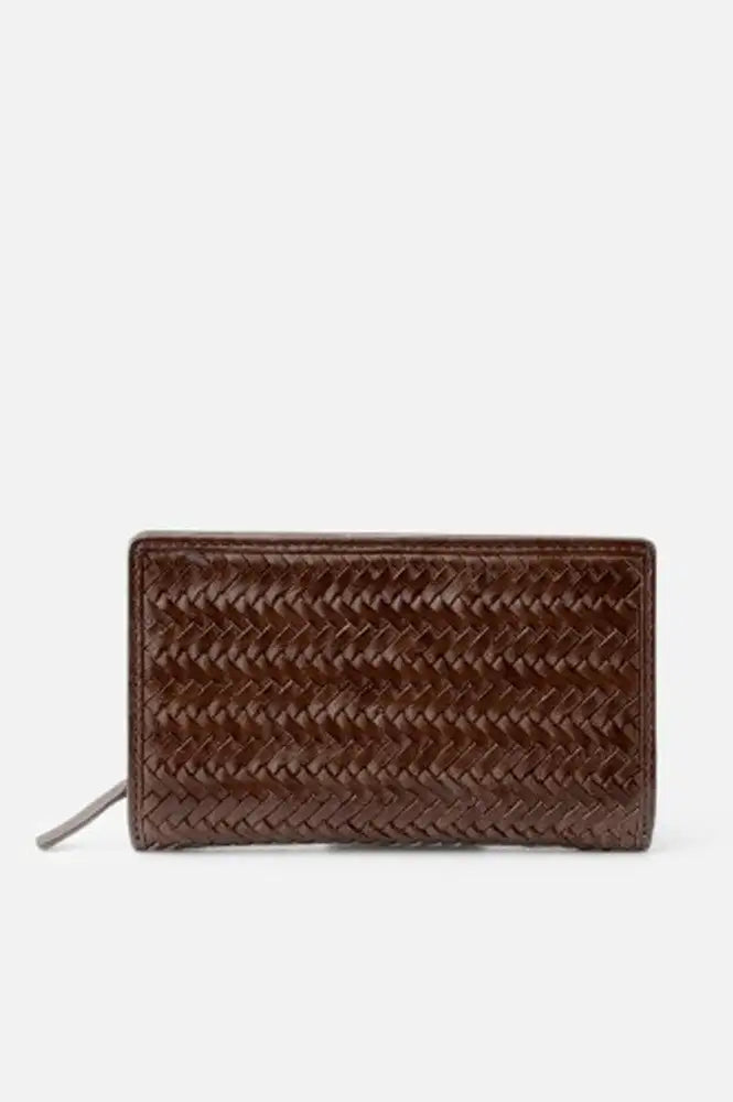 Biba Perkins Dark Brown Braided Wallet