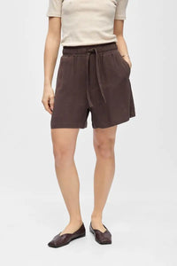 Object Sanne Seal Brown Shorts - The Mercantile London