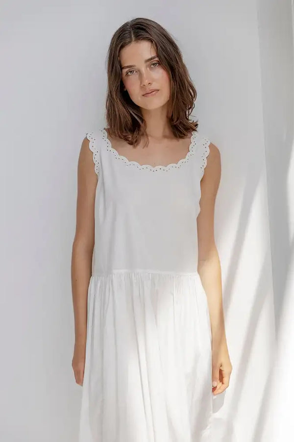 Project AJ117 Hesper White Dress - The Mercantile London