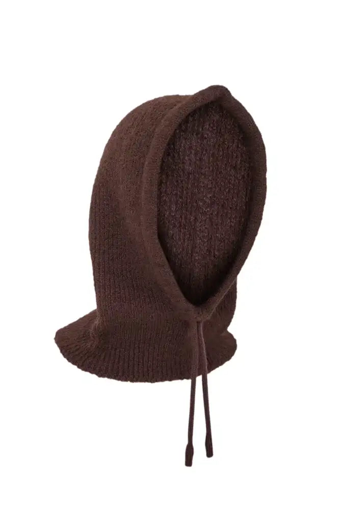 ICHI Gunilla Chicory Coffee Knitted Hood
