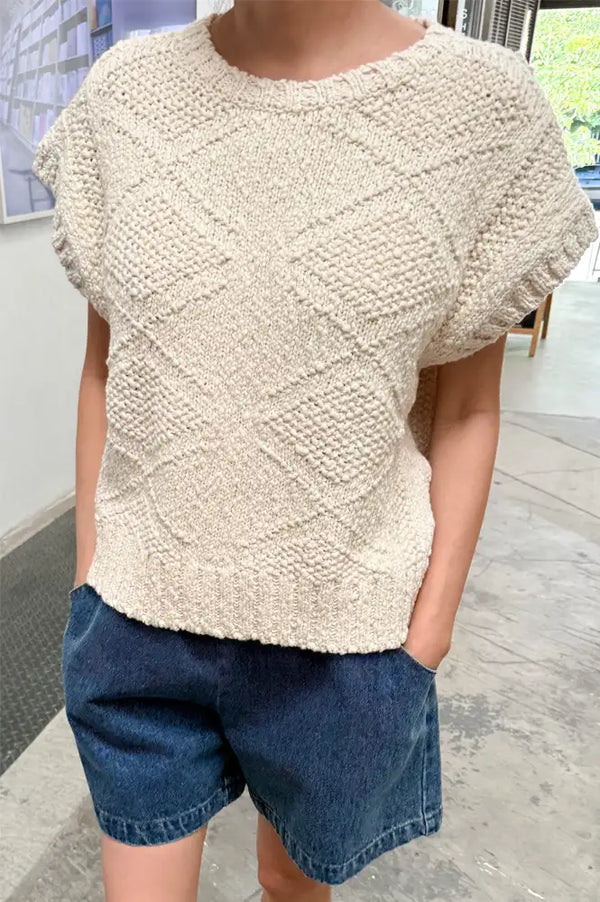 Le Bon Shoppe Alden Naturel Knitted Sweater - The Mercantile London