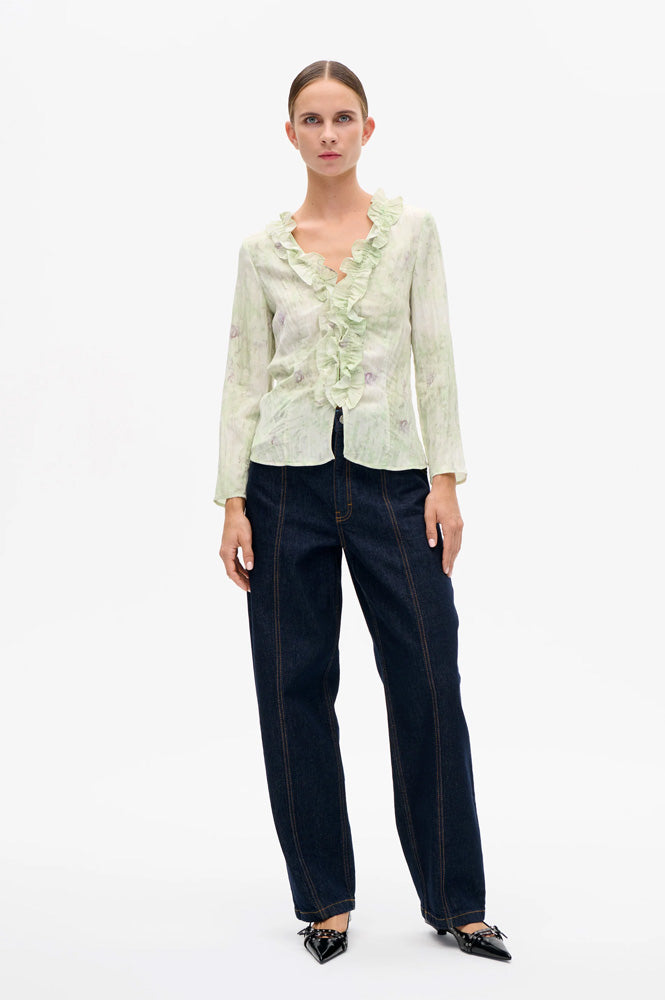 Baum Und Pferdgarten Majda Distorted Green Blouse - The Mercantile London