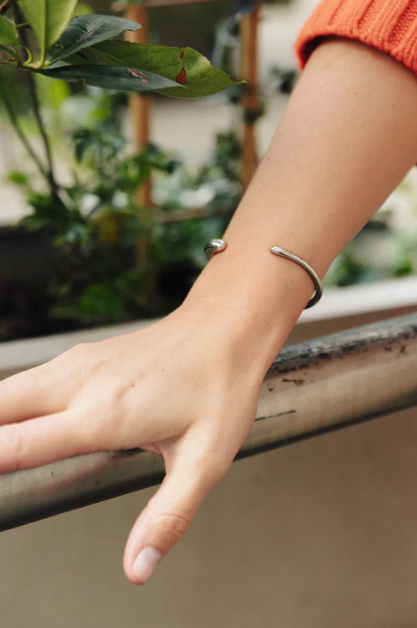 Nordic Muse Fluid Silver Cuff - The Mercantile London