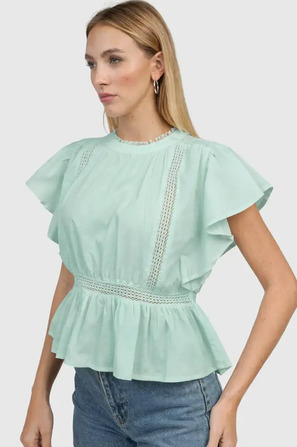 An'ge Salekina Celadon Blouse - The Mercantile London