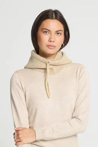 ICHI Gunilla Oatmeal Melange Knitted Hood