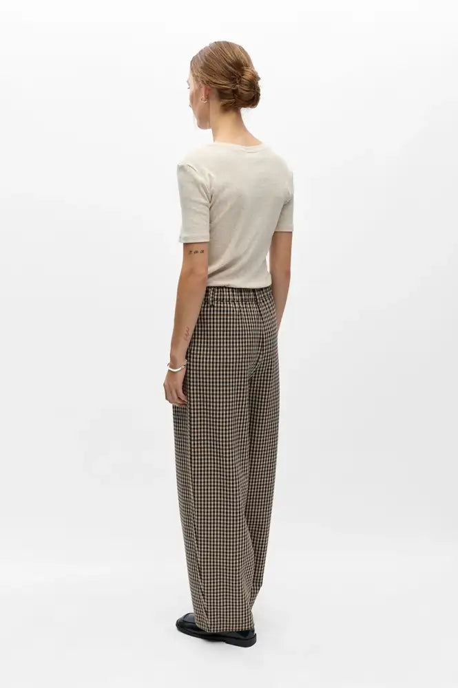 Object Senna Hummus Check Barrel Leg Trousers