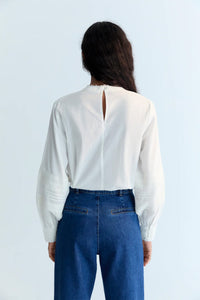 The New Society Perla Moonlight White Blouse - The Mercantile London