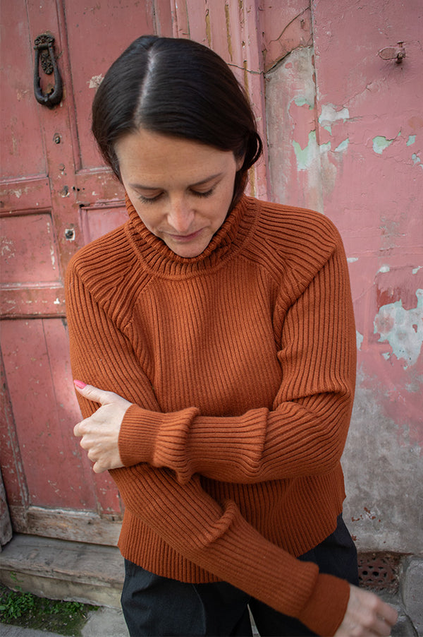 Minus Ava Glazed Ginger Turtleneck Top - The Mercantile London