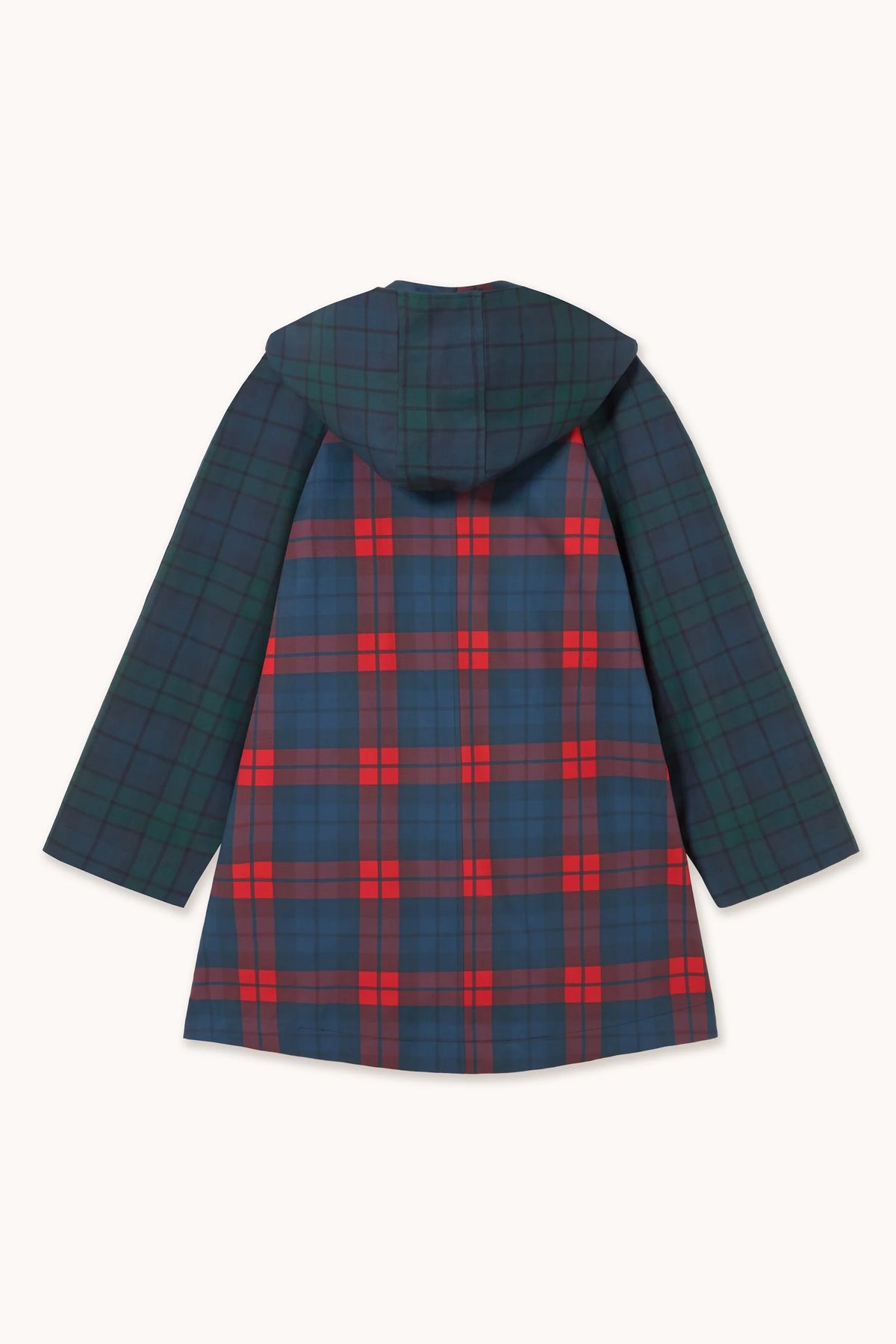 The Tiny Big Sister Check Hood Trench Coat