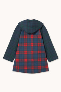 The Tiny Big Sister Check Hood Trench Coat