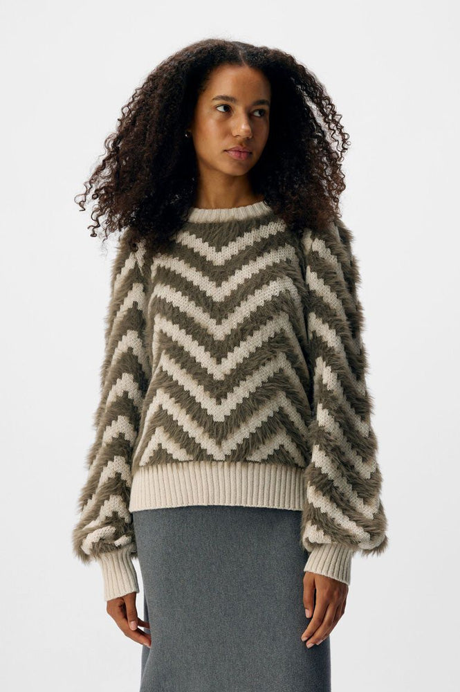 Object Hollow Morel Chevron Jumper - The Mercantile London