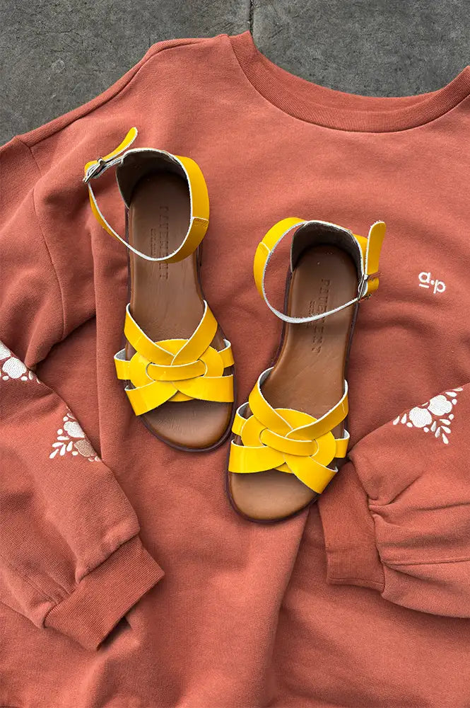 Pavement Aretha Yellow Patent Sandals - The Mercantile London