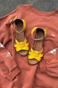 Pavement Aretha Yellow Patent Sandals - The Mercantile London