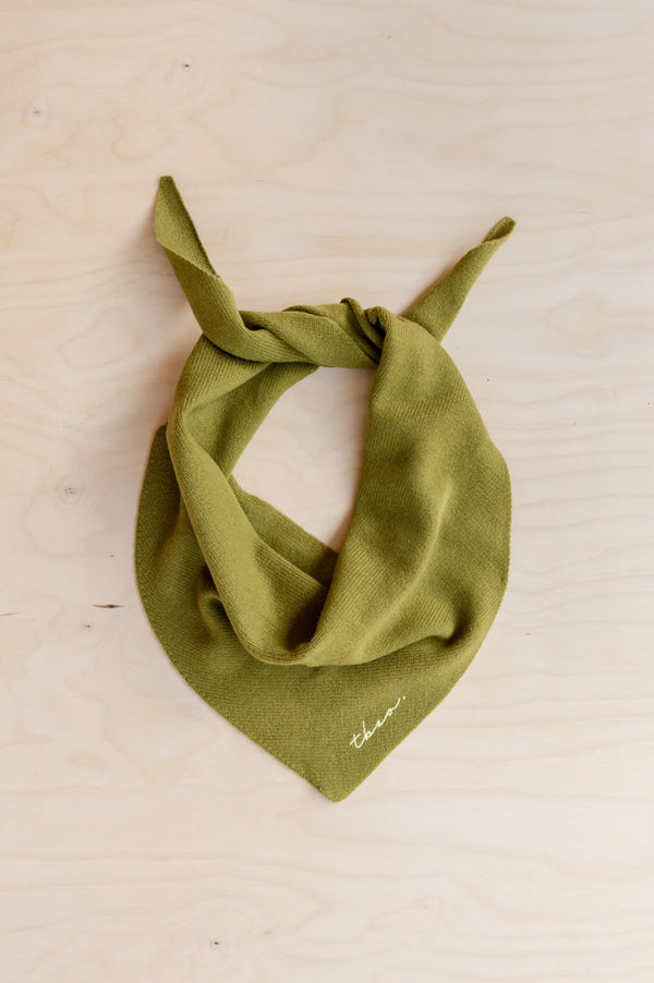 TBCo Olive Merino Triangle Scarf