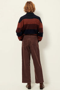 Sessùn Velvet Cruise Coffee Trousers - The Mercantile London