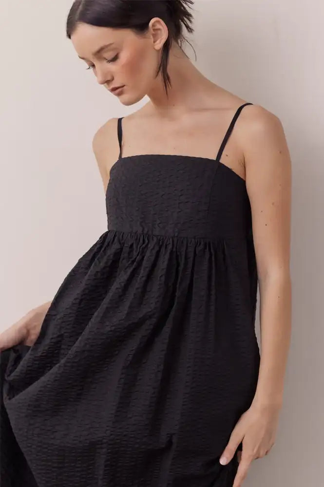 Amente Black Cami Midi Dress