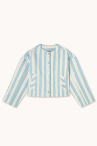 Tiny Big Sister Baby Blue Striped Jacket - The Mercantile London