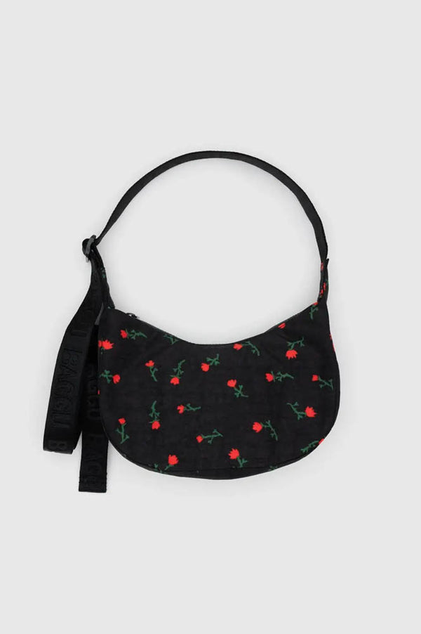 Baggu Small Nylon Crescent Painted Wildflower Bag - The Mercantile London