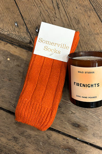 Sommerville Orange Recycled Wool Socks - The Mercantile London