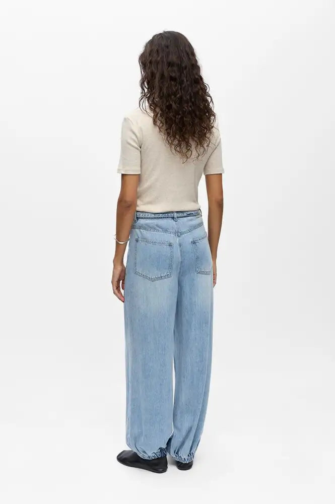 Object Lara Light Blue Denim Jogger Trousers