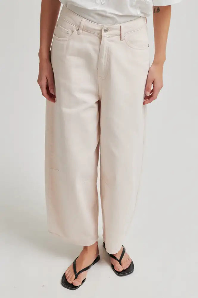 Second Female Reece Crystal Pink Barrel Leg Jeans - The Mercantile London