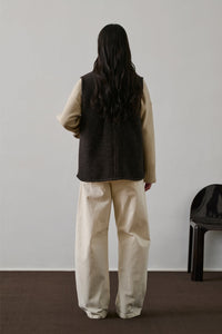 Soeur Chicago Mottle Brown Sleeveless Jacket - The Mercantile London