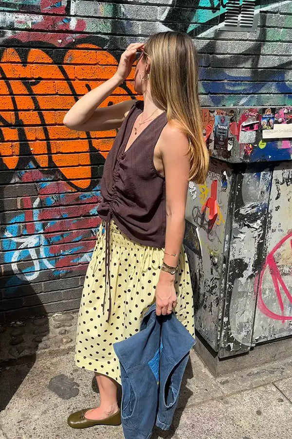 Damson Madder Lilo Butter Spot Mini Dress & Skirt