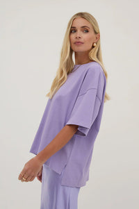 Fika Sara Lilac Oversized T-Shirt - The Mercantile London