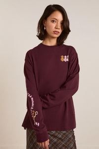 Damson Madder Fig Paper Cut Long-Sleeve T-Shirt