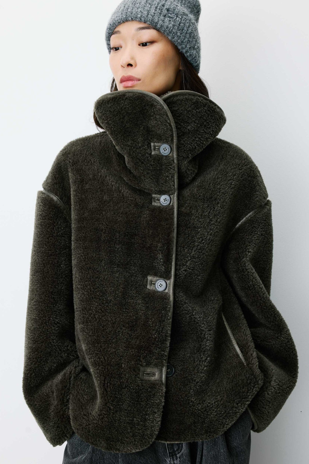 Grace & Mila Amelio Khaki Coat - The Mercantile London