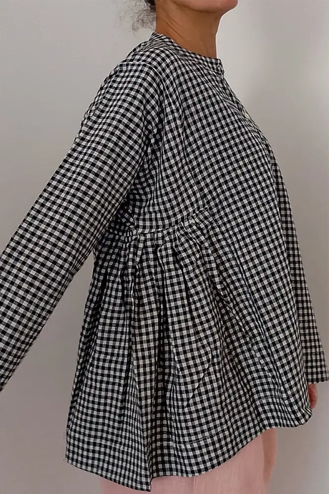 Cotton Conscious Shanti Black Gingham Handwoven Shirt