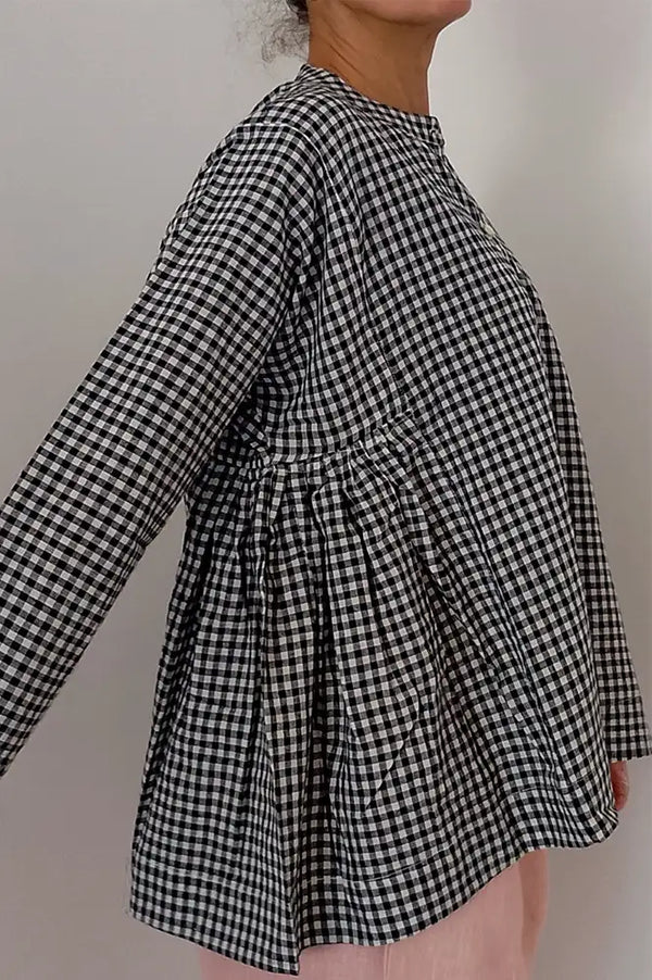 Cotton Conscious Shanti Black Gingham Handwoven Shirt