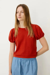 Diarte Liza Tomato Red Knitted Top - The Mercantile London