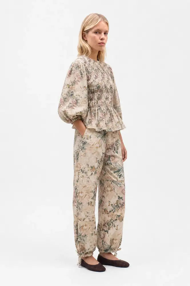 Carmen Says Automne Floral Smocked Blouse - The Mercantile London