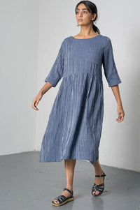 Bibico Orla Navy Stripe Day Dress - The Mercantile London