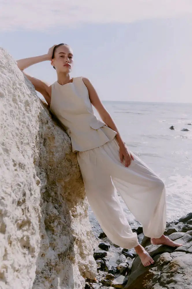 Second Female Avida Eggnog Harem Trousers - The Mercantile London