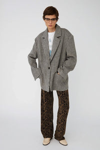 Stella Nova Striped Oversized Wool Blazer - The Mercantile London