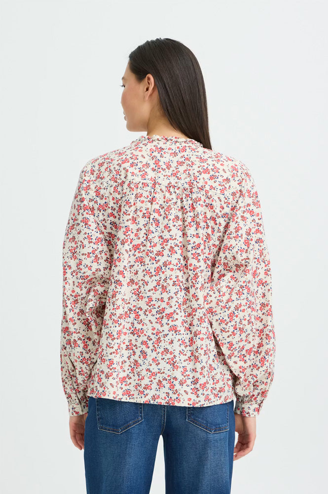 ICHI Qwina Teaberry Floral Blouse