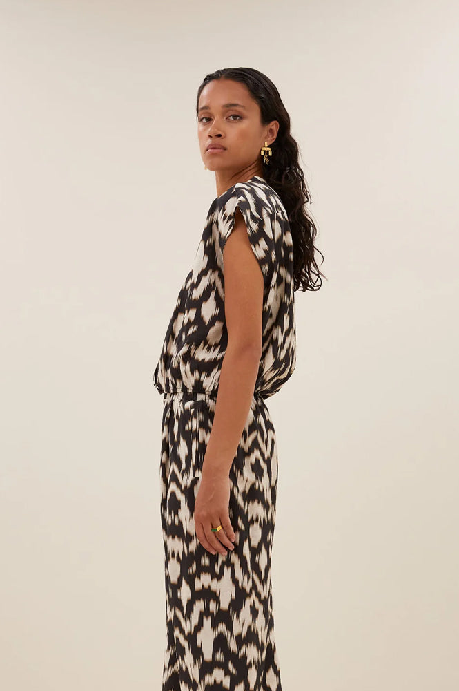 By-Bar Lode Brown Batik Blouse - The Mercantile London