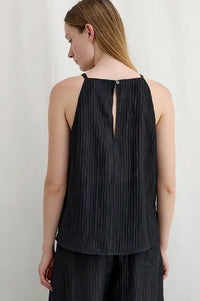 Diarte Dimas Wrinkle Black Top - The Mercantile London