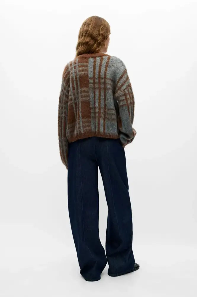Object Pipsy Brown Carafe Checked Jumper