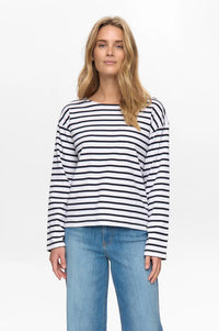 Numph Hira Dark Sapphire Long-Sleeve Blouse