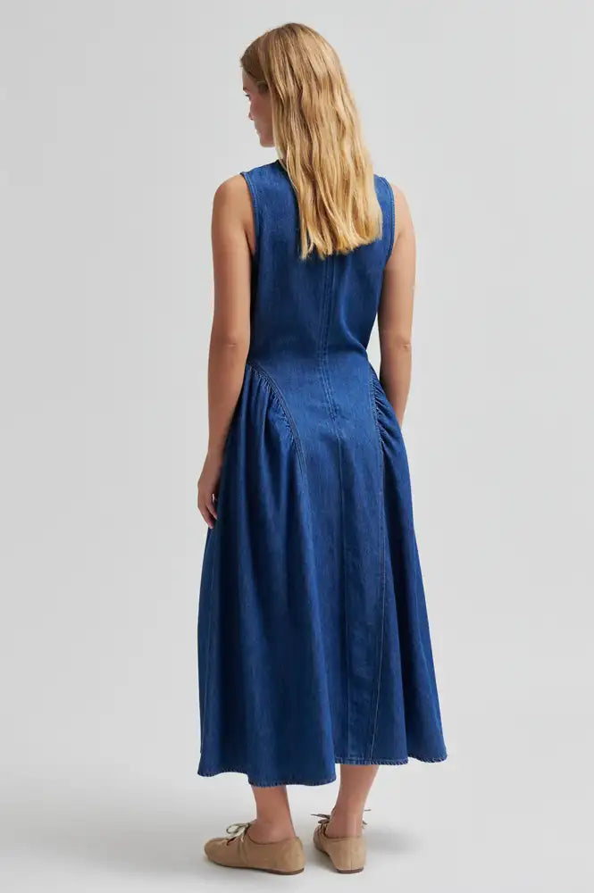 Second Female Lukana Denim Dress - The Mercantile London