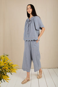 Bonté Aide Navy Gingham Trousers - The Mercantile London