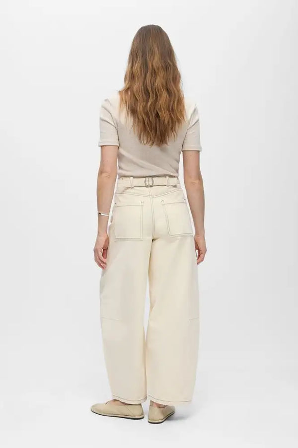 Object Mio Andrea Birch Barrel Leg Jeans - The Mercantile London